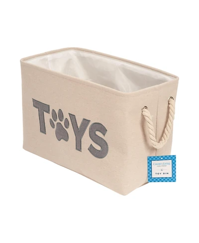 Country Living Foldable Fabric Dog Toy Storage Bin - Durable, Stylish, and Convenient Organizer for Pet Accessories