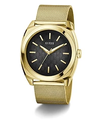 Guess Men's Analog Gold Tone Mesh Watch 43mm