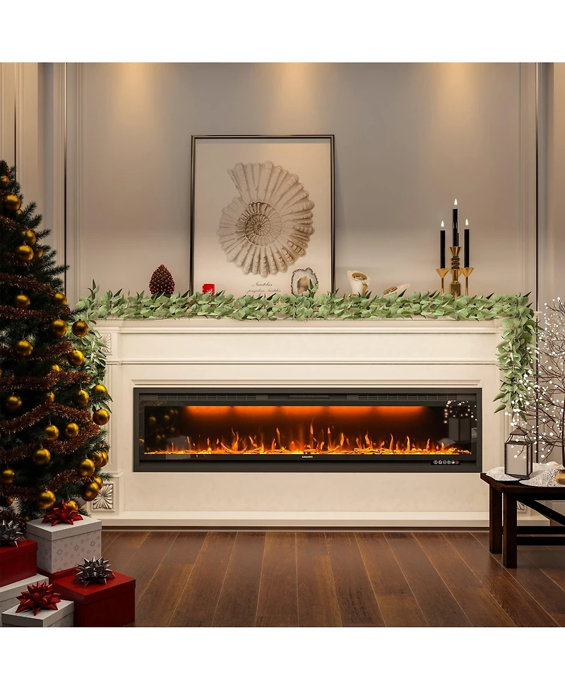 Mondawe 5120 Btu Electric Fireplace With 3 Colors Selectable And Buttons Or Remote Control