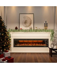 Mondawe 5120 Btu Electric Fireplace With 3 Colors Selectable And Buttons Or Remote Control