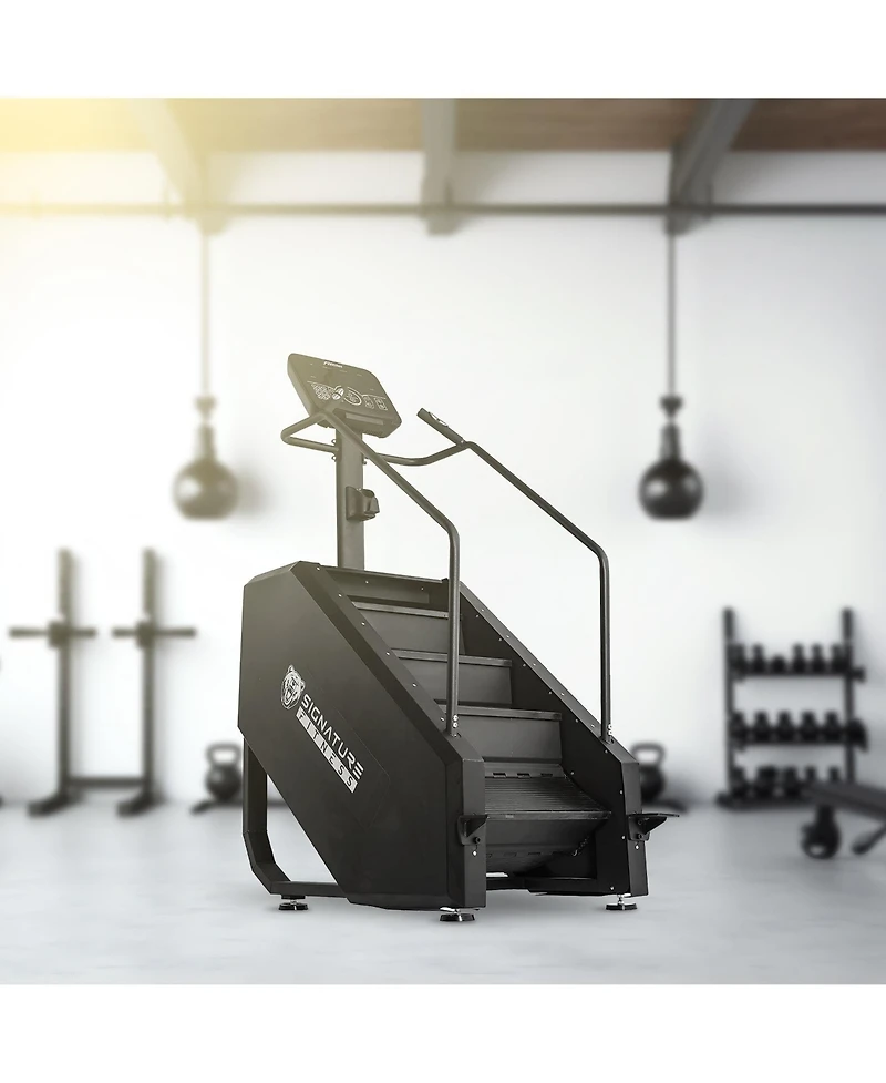 Signature Fitness Continuous Climber for Cardio and Lower Body Workouts, White