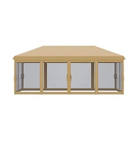 Slickblue 10' x 20' Pop-Up Canopy Party Tent with Netting for Bug-Free Events