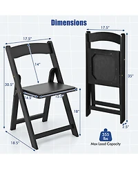 Gymax Set of 8 Dining Chairs w/ Rubber Wood Legs & Padded Seat for Home Office Events White