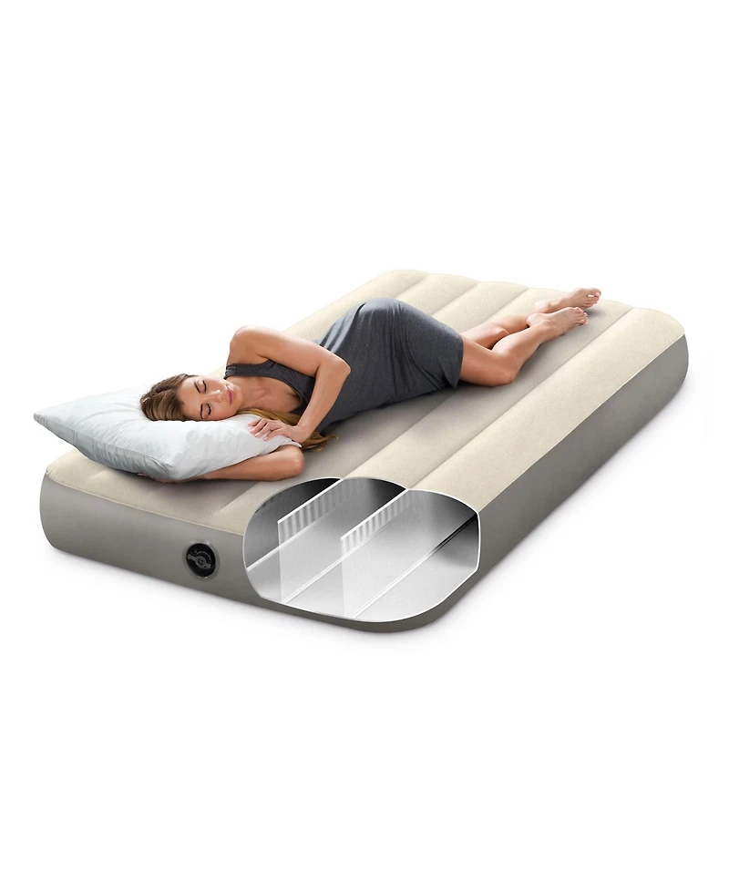Intex 64101E Dura-Beam Standard Series Single Height Inflatable Airbed, Twin