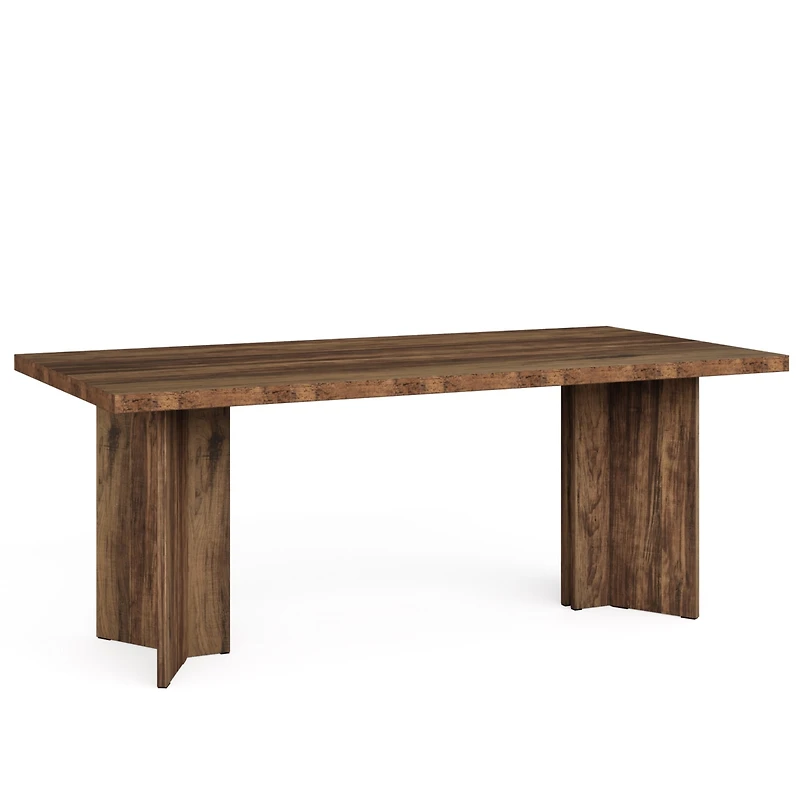 Tribesigns 63-inch Dining Table for 4-6, Farmhouse Kitchen with Large Tabletop, Rectangular Dinner Eating