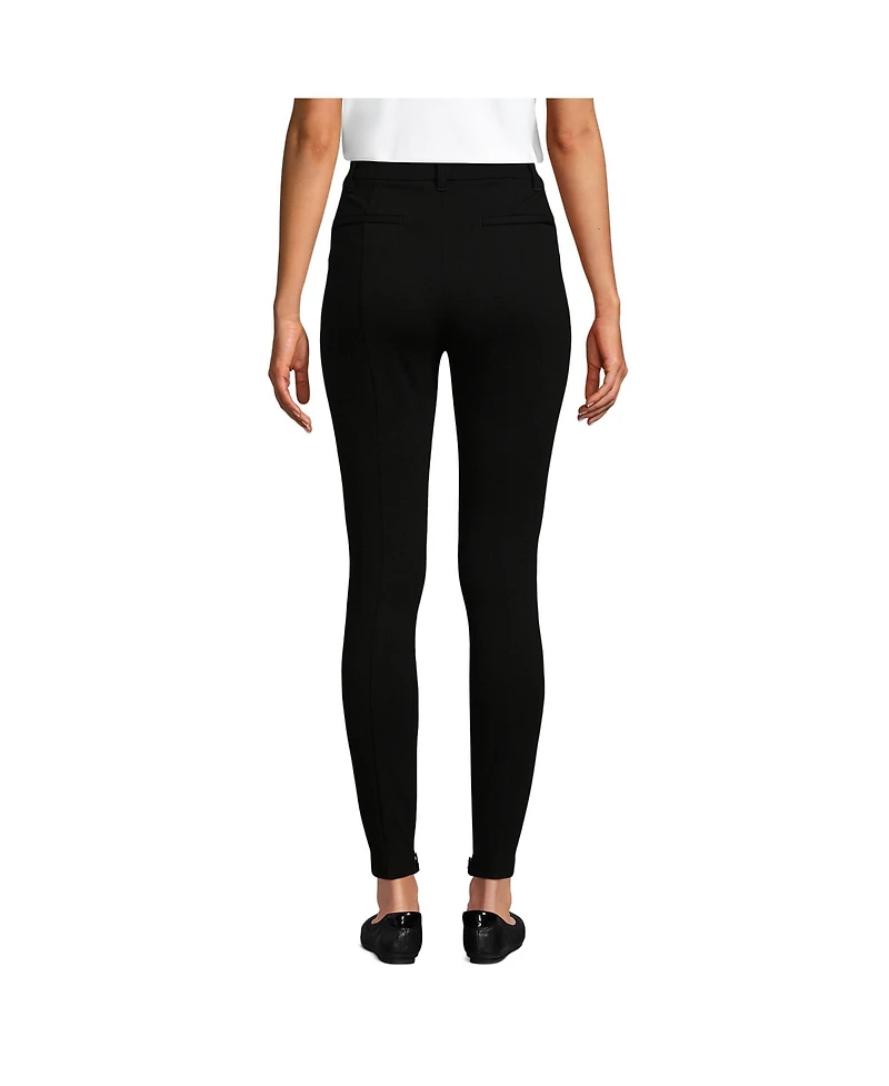 Lands' End Women's Petite High Rise Ponte Polished Leggings