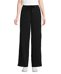 Lands' End Women's Petite Serious Sweats High Rise Relaxed Straight Leg Pants - Set Bottom