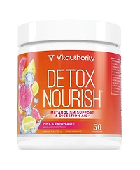 Detox Nourish Powder, Metabolism Support & Anti-Bloat Digestive Aid, Pink Lemonade, Vitauthority, 310gm