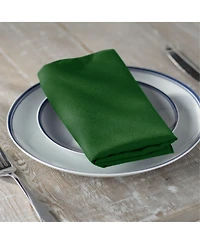 Set of 10 Fabric Napkins – 18x18-Inch Reusable Polyester Poplin Table Linens for Events & Restaurants