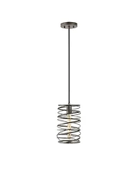 Jonathan Y Helisa 7.25" 1-Light Modern Contemporary Iron Spiral Led Pendant
