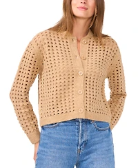Vince Camuto Women's Long-Sleeve Pointelle Cardigan