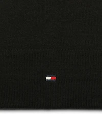 Tommy Hilfiger Men's Flag Embroidery Double Cuff Beanie