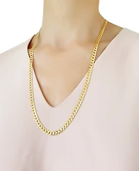 26" Open Curb Link Chain Necklace (5-3/4mm) in Solid 14k Gold