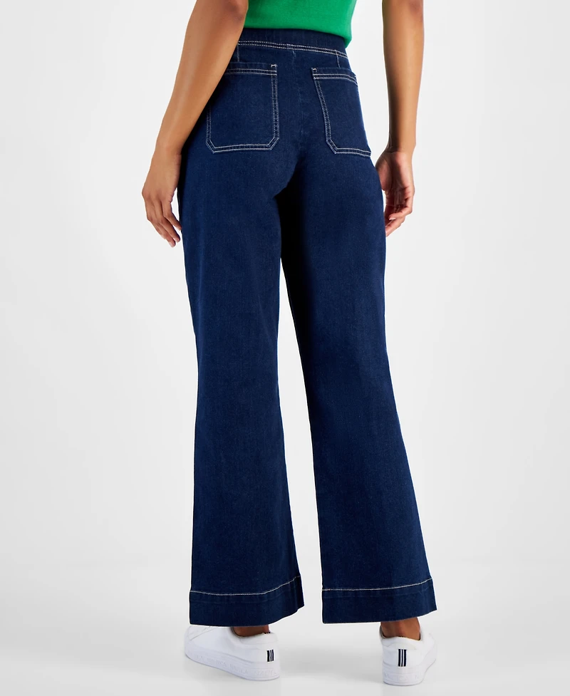 Nautica Jeans Women's High-Rise Pull-On Flare Jeans