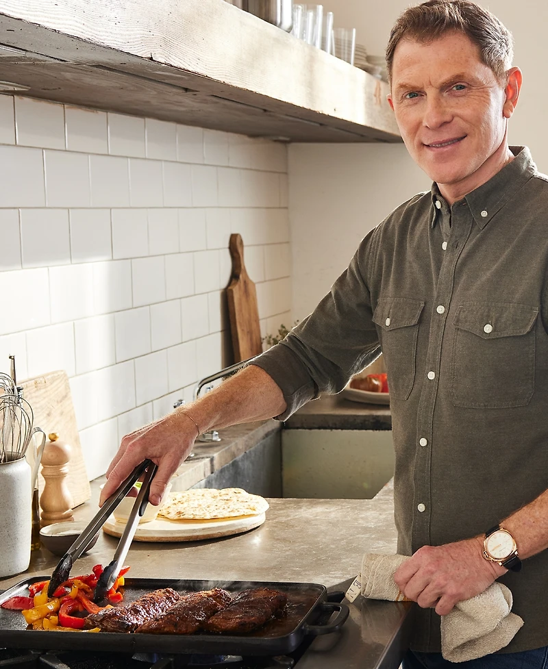 GreenPan X Bobby Flay Reversible Cast Iron 11" x 16.5" Grill Griddle