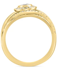 Effy Diamond Halo Crossover Statement Ring (1/2 ct. t.w.) in 14k Gold