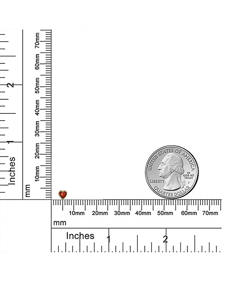 Bling Jewelry Tiny Cubic Zirconia Cartilage Ear Lobe Piercing Yellow 14K Gold Cz Halo Heart Stud Earring 1 Piece Helix Daith Screw Back 4MM