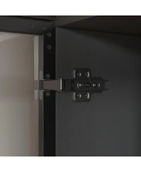 Famapy Glass Doors Wardrobe Armoires Aluminum Frame with Led Lights