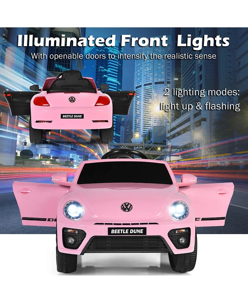 12V Kids Ride On Car Licensed Volkswagen Beetle w/ Remote Control & Music