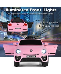 12V Kids Ride On Car Licensed Volkswagen Beetle w/ Remote Control & Music
