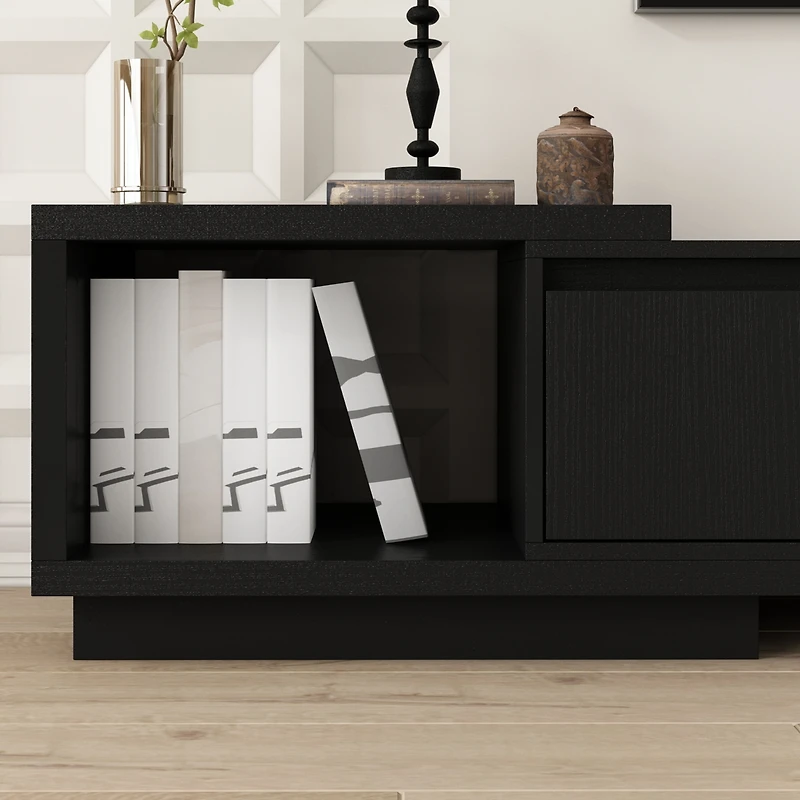 Homsee Extendable Tv Stand Entertainment Center Wood Media Console