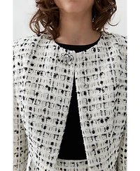 Nocturne Women's Tweed Crop Jacket
