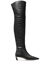 Michael Kors Women's Cosmo Croco-Embossed Over-The-Knee Boots
