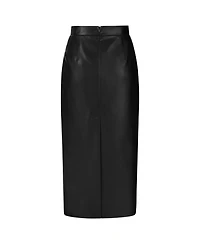 Nocturne Women's High Waist Faux Leather Skirt