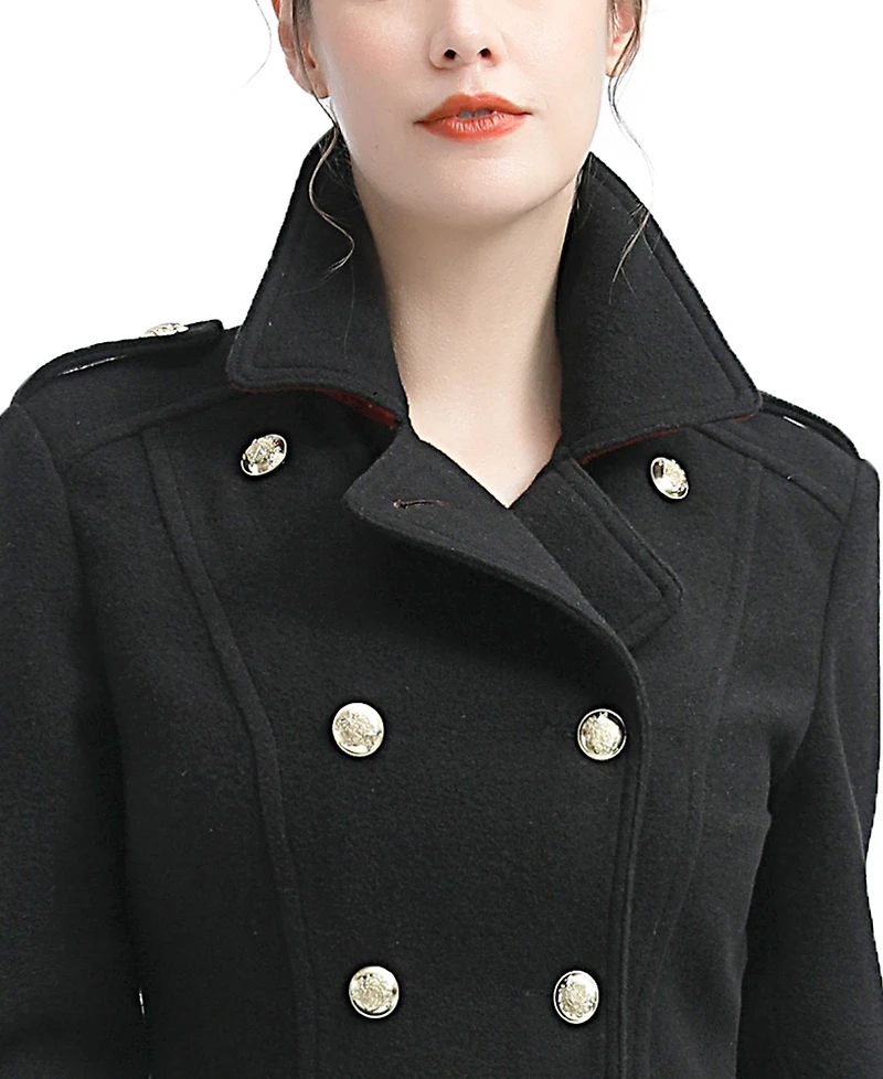 Kimi + Kai Women's Brylee Fitted Wool Pea Coat