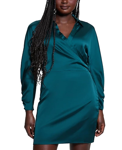 Guess Women's Tanya Collared Long-Sleeve Dress