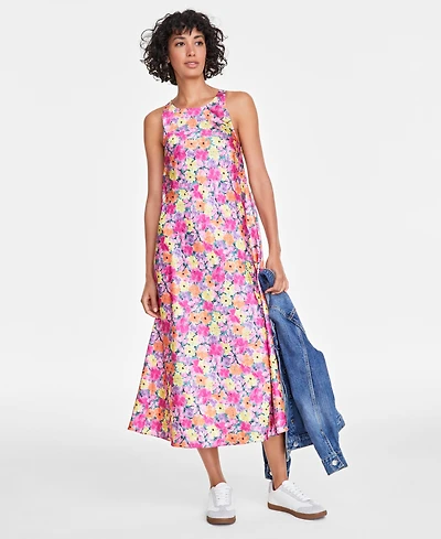 On 34th Women's Hammered Satin Sleeveless Midi Dress, Created for Macy's