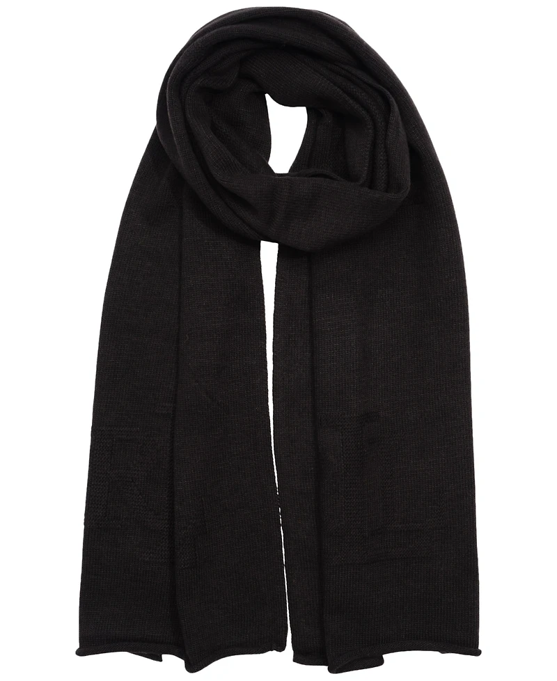 Lauren Ralph Textured Logo Knit Scarf