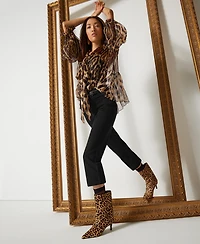 Franco Sarto Women's Alberta Mid Shaft Kitten Heel Boots