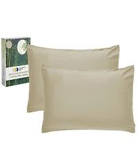 Silky Soft 100% Rayon from Bamboo Pillowcases Standard Size, Set Of 2 For Smooth Hair & Skin, Fits Queen Pillows by California Design Den