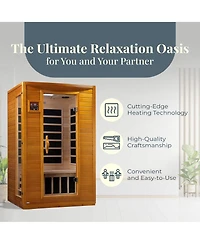 Dynamic Andora 2 Person Low Emf 6 Heating Panel Infrared Therapy Sauna with Bluetooth