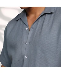 Men's Cloud Grey Solid Resort Shirt