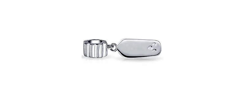Bling Jewelry Tropical Vacation Flip Flop Sandal Charm Bead .925 Sterling Silver