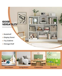 10-Cube Bookcase for Kids 41"Wooden Toy Storage Organizer Kid s Room
