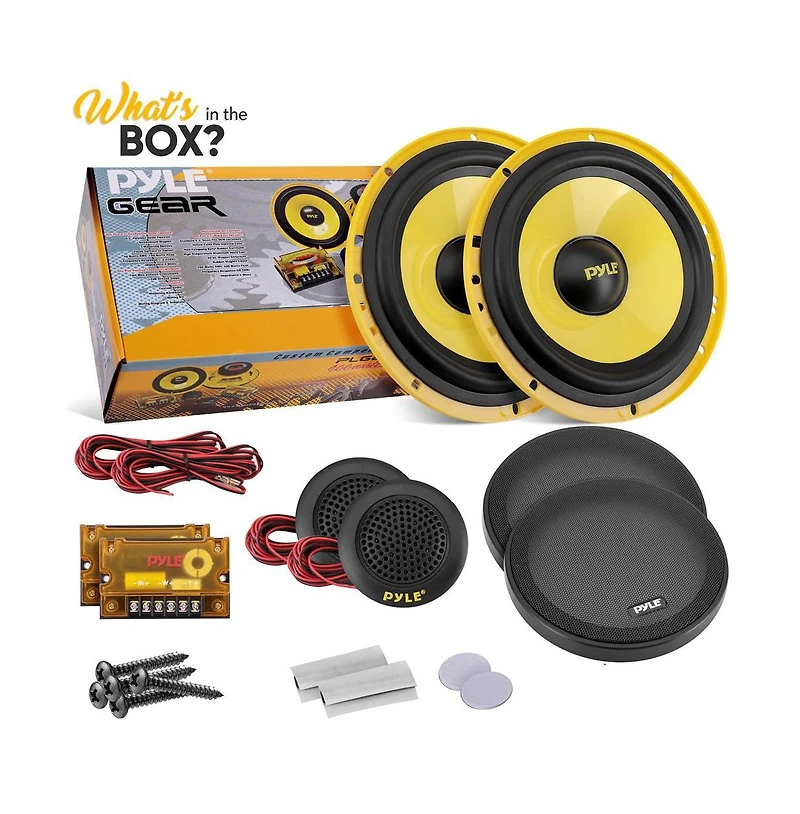 Pyle 6.5" Component Car Speaker Kit, 400 Watt, 2-Way System