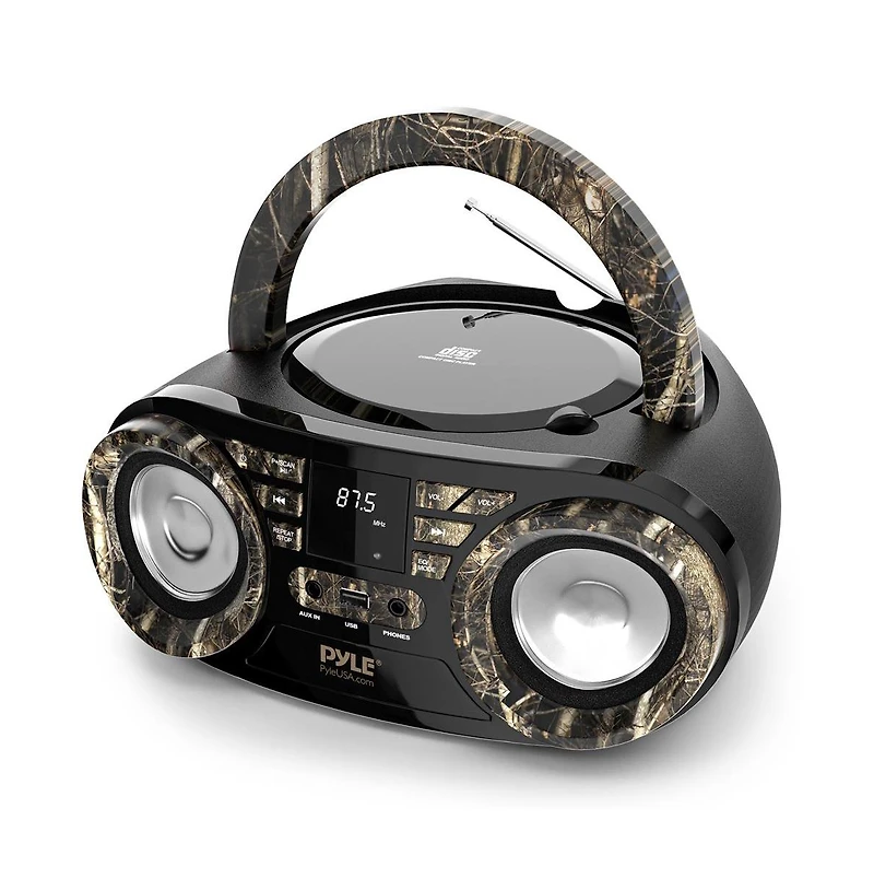 Pyle Portable Cd Player Boombox With Bluetooth, Am/Fm Radio & Usb, 50 Watt