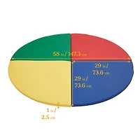 ECR4Kids SoftZone All-Around Activity Mat, Assorted, 4-Piece