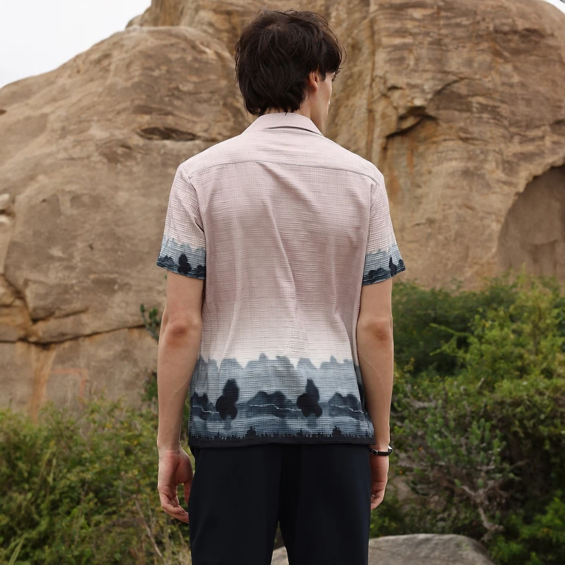 Men's Sky Blue & Space Blue Lakeside Ombre Shirt
