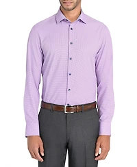 ConStruct Men Slim-Fit Micro-Geo Dress Shirt