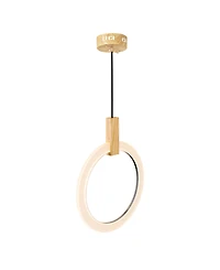 Cwi Lighting 20" Metal Anello Led Pendant