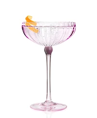 Qualia Glass Cranberry Coupes, Set of 4