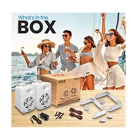 Pyle 5.25” 2-Way Indoor/Outdoor Bluetooth Speaker System, 1/2” High Compliance Polymer Tweeter, 500 Watt, White