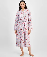 Charter Club Women's Cotton Floral Long Robe