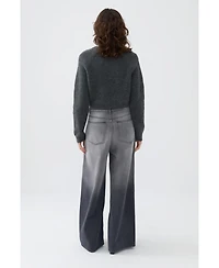 Nocturne Women's Stone Embellished Crop Sweater