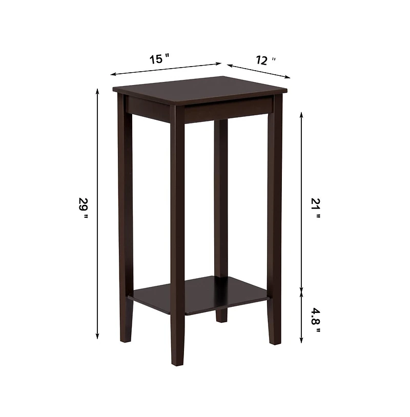 Yaheetech Small End Table Bedside Sofa Table for Living Room