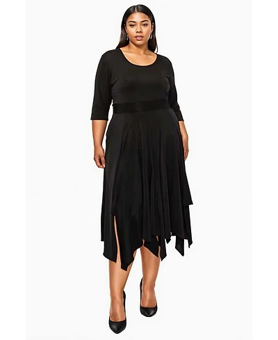 L I V D Plus Shay Handkerchief Hem Dress